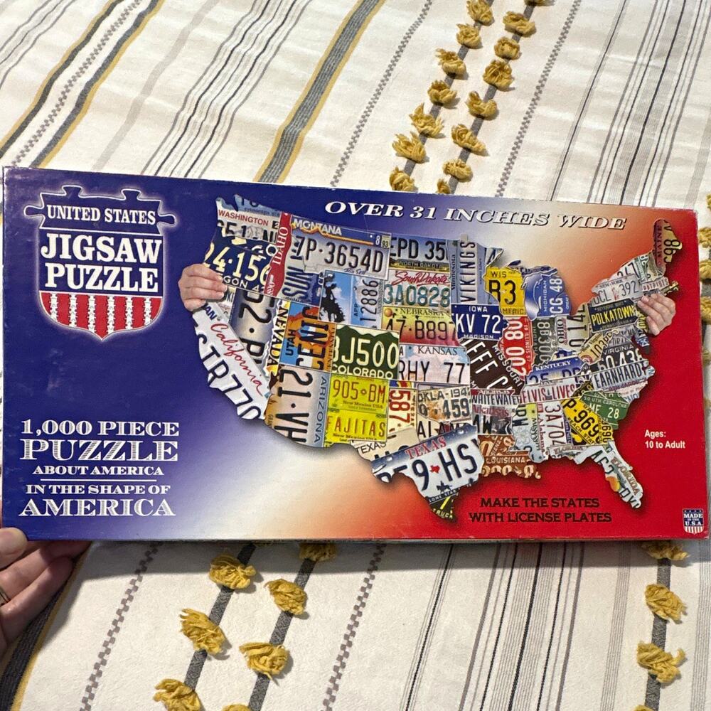 TDC / About America USA License Plates Map / 1000 Pc Interlocking Puzzle